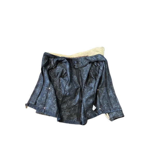 FDJ Denim Faux Fur Collar Streetwear Flip Cuff Western Cowgirl Size XL - Picture 4 of 10